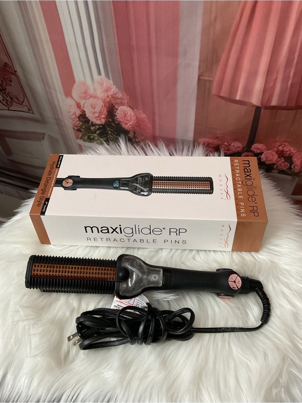Retractable Pin Hot Brush - Black & Copper